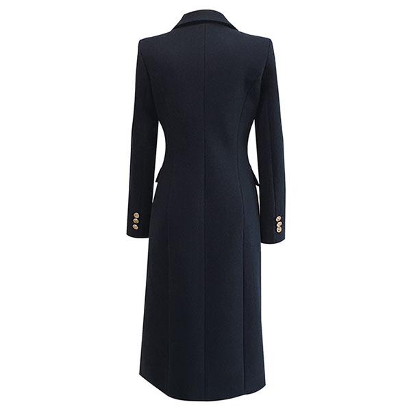 コート レディース アウター 長袖 チェスターコート 襟付き ロング丈