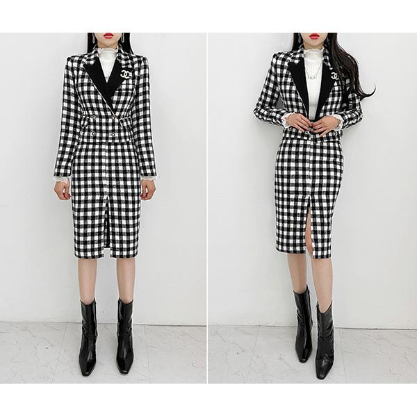 セットアップ レディース ジャケット スカート 膝丈 ミディ丈