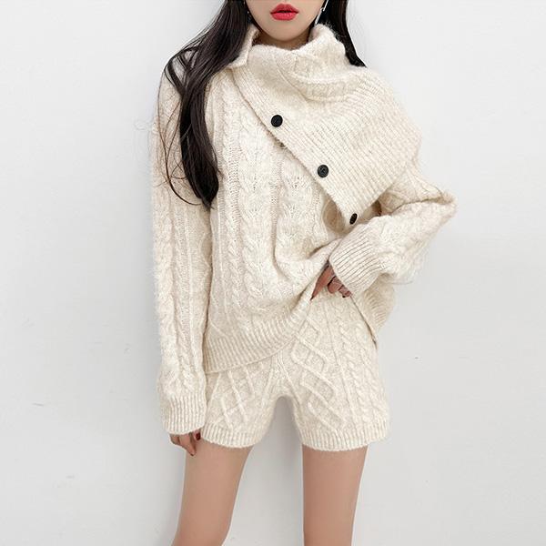 セットアップ レディース トップス ニット ショートパンツ ショーパン