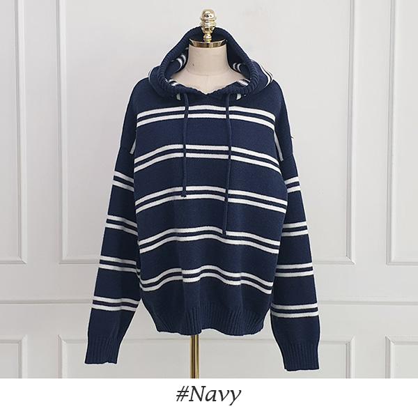 セットアップ レディース ニット パーカー 長袖 プルオーバー ボーダー