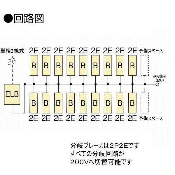 住宅分電盤 単3 主幹50A 分岐18回路+2 リミッタスペース無 河村電器