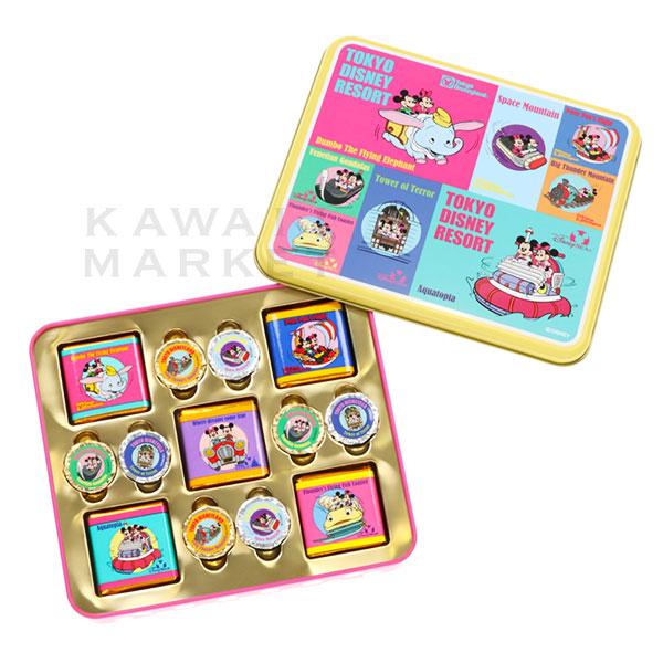 アソーテッドチョコレート 缶入り レトロ パークシーン お菓子 小分け キャラクター ディズニーランド 限定 お土産 プレゼント Tdl Tds Km R7041 Kawaii Market 通販 Yahoo ショッピング