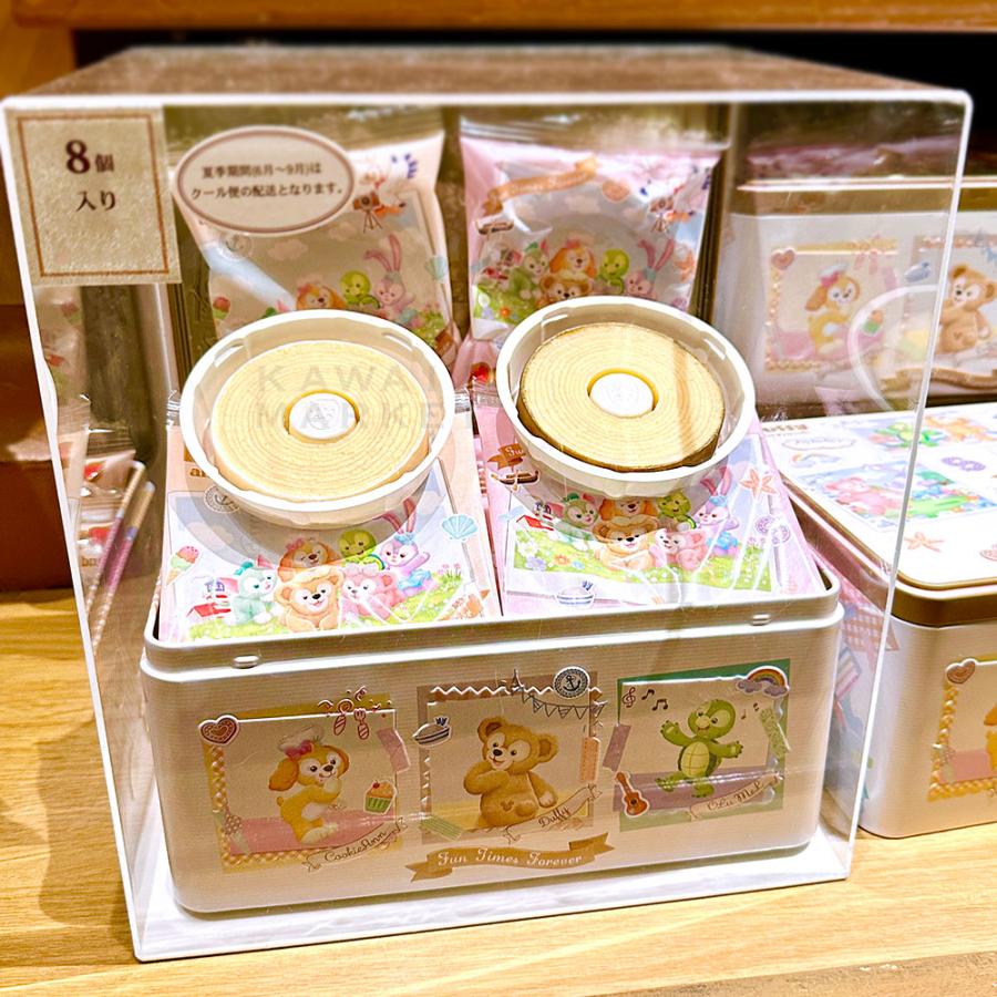 メーカー再生品 バウムクーヘン 缶 ダッフィー フレンズ 洋菓子 小分け ホワイトチョコ ミルクティーチョコ キャラクター ディズニーシー 限定 お土産 グッズ
