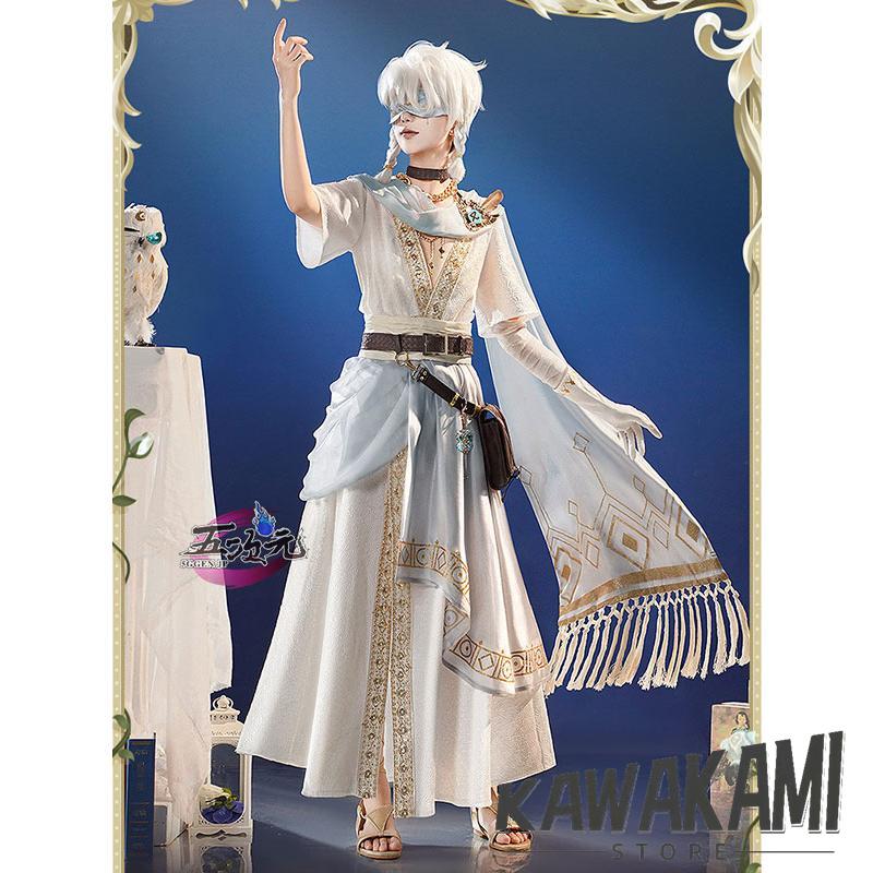三分妄想 第五人格 IdentityV コスプレ 占い師 ホワイト 衣装 三分妄想 第五人格 IdentityV コスプレ 占い師 ホワイト 衣装