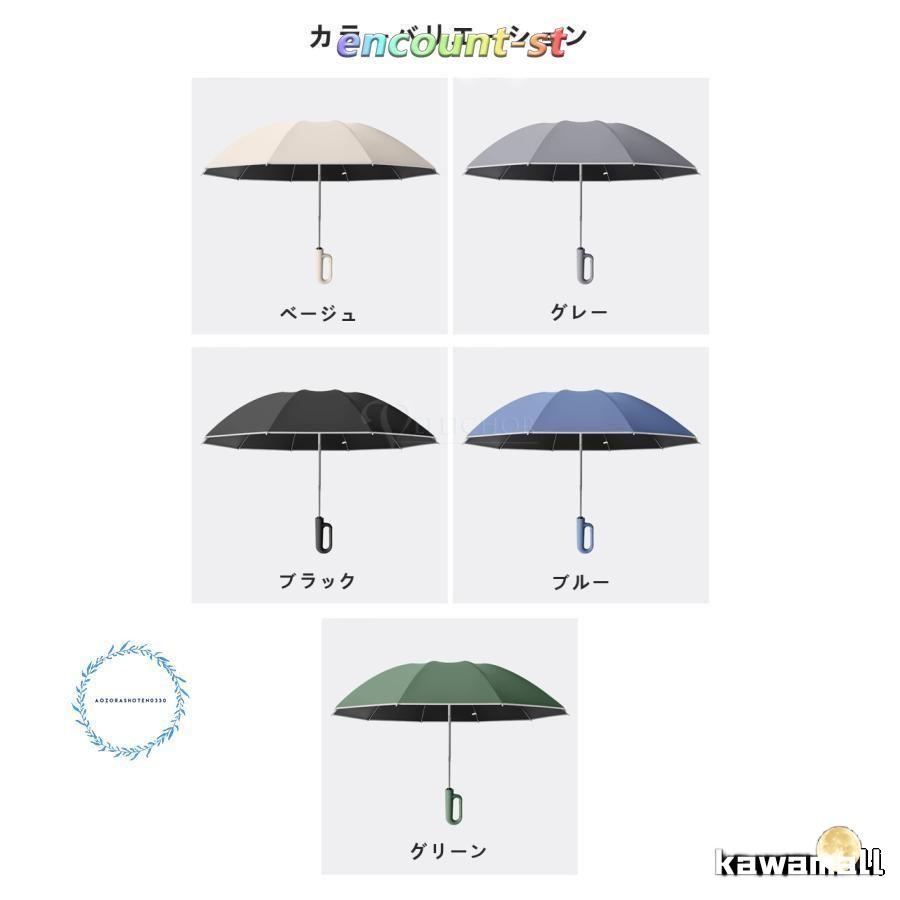 日傘 折りたたみ傘 自動開閉 逆さ傘 晴雨兼用 大きい メンズ レディース 男女兼用 丈夫 ダブル10本骨 逆折り 反射テープ 折り畳み傘 折り畳み 撥水加工 | ブランド登録なし | 19