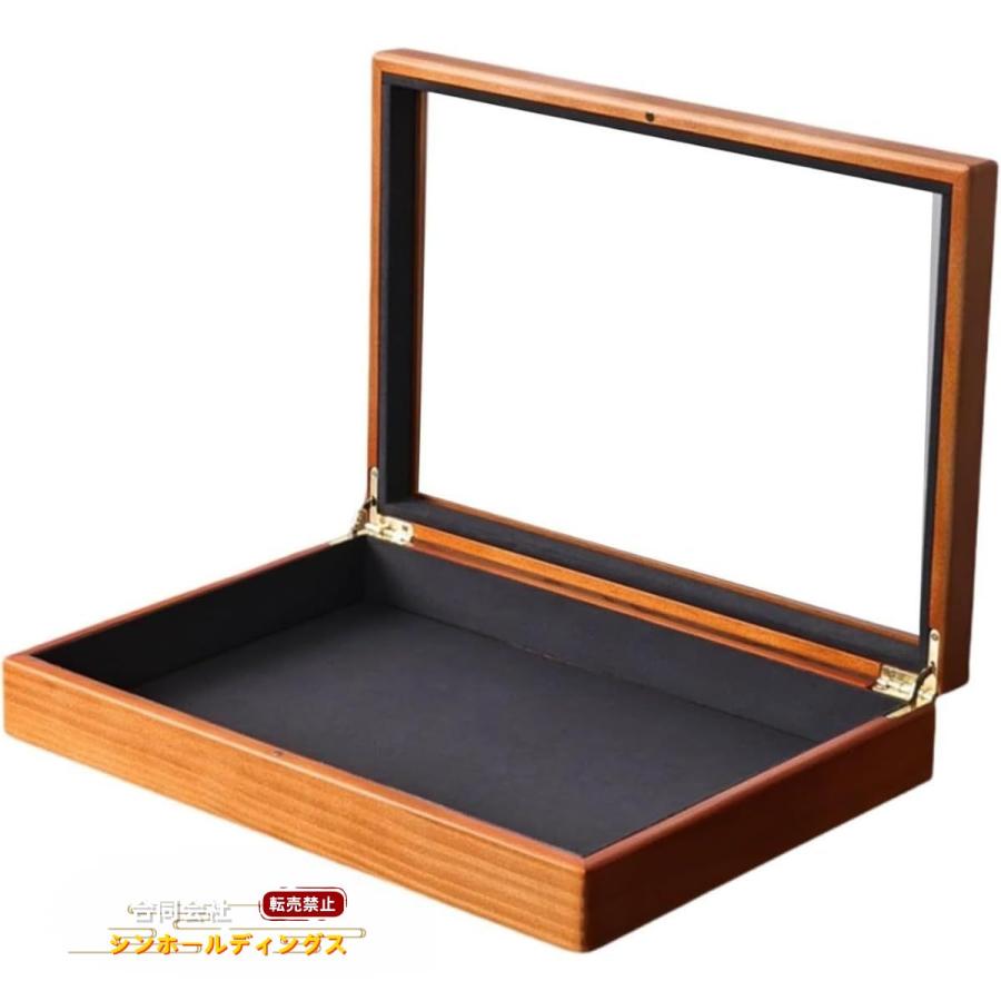 蓋付きのジュエリートレイ 木製ジュエリーボックス 仕切りなし 指輪