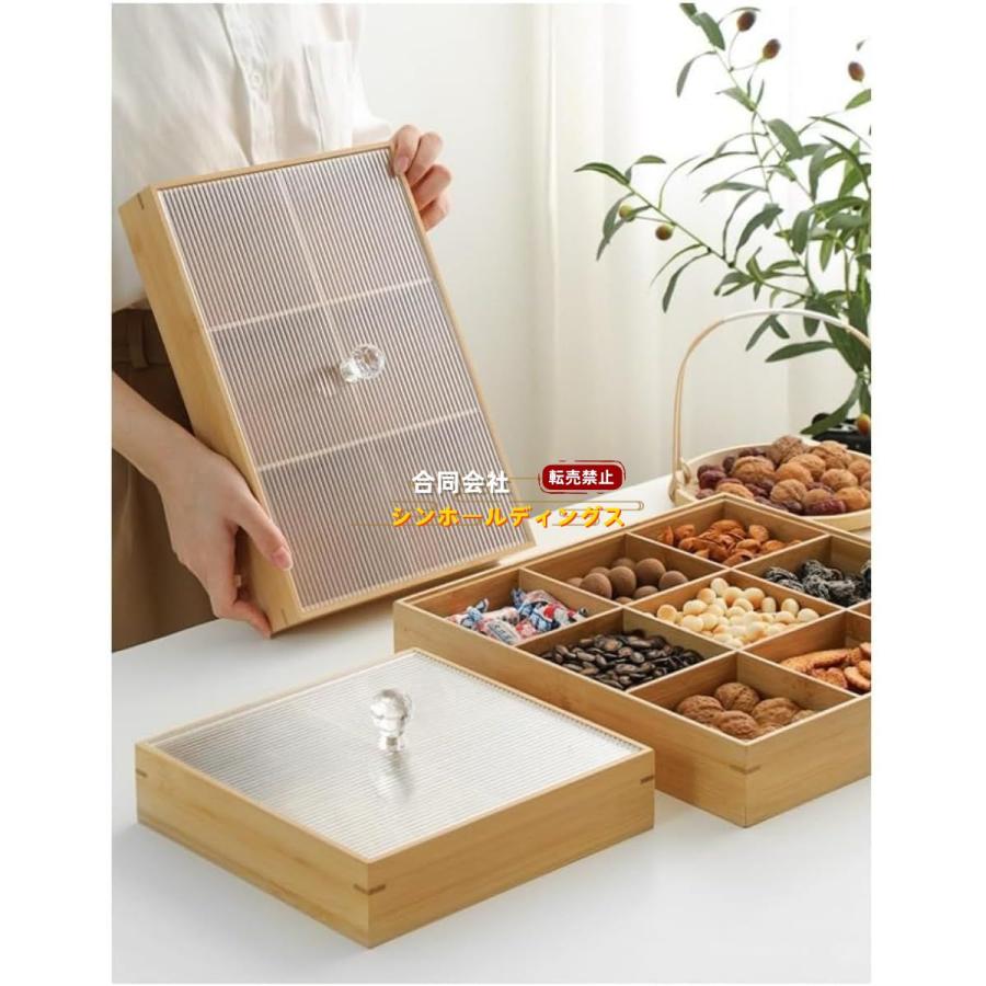 仕切りトレー 蓋付き 豆皿 小皿 セット 木製 トレイ トレー お盆 深型