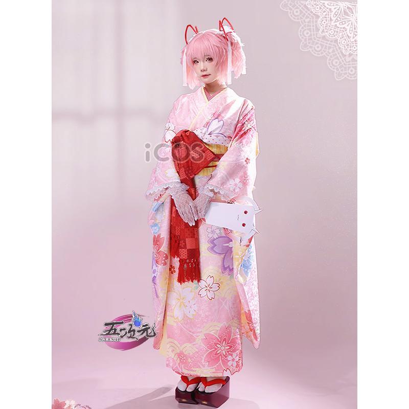 ICOS魔法少女まどか☆マギカコスプレ鹿目まどか衣装＋セット済み