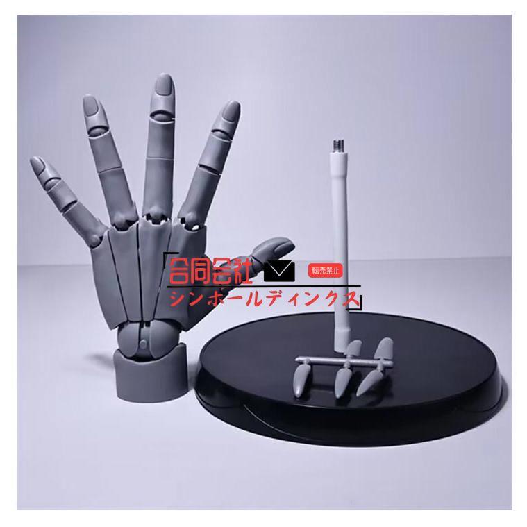 曲げられるスタンド付き ハンドモデル ネイルチップ付き 1/1 左手 右手