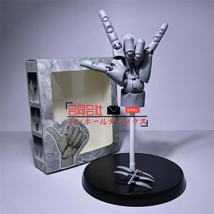 ネイルアート用品セット ハンドモデル付き 曲げられるスタンド付き】 1/1 ハンドモデル 左手 右手 R L 可動式