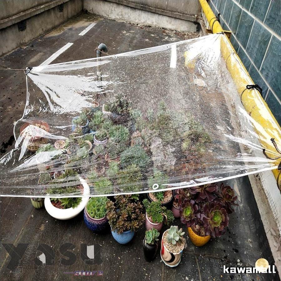 0.35mm 防水シート ターポリン 透明なカバー 保護防水雨よけシート 幅 
