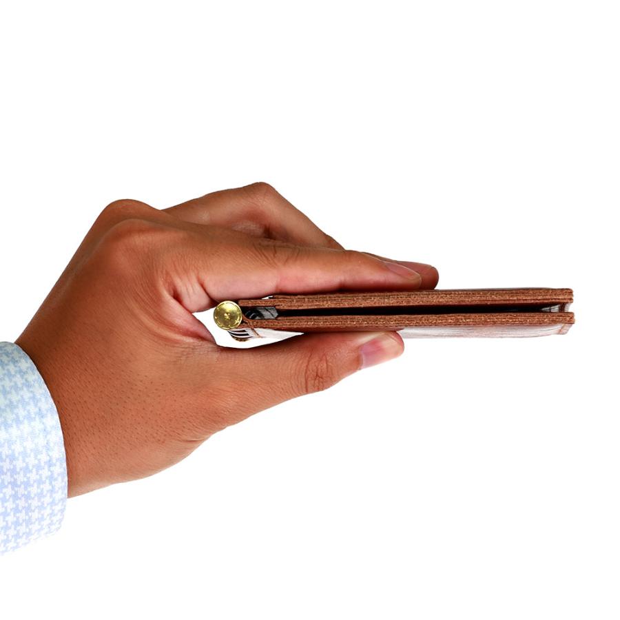 【ネコポス】パスケース メンズ 二つ折り 定期入れ 2面 3枚 バタフライ 電子マネー  レザー 本革 日本製 AGILITY affa アジリティ アッファ コンビネII | AGILITY | 21