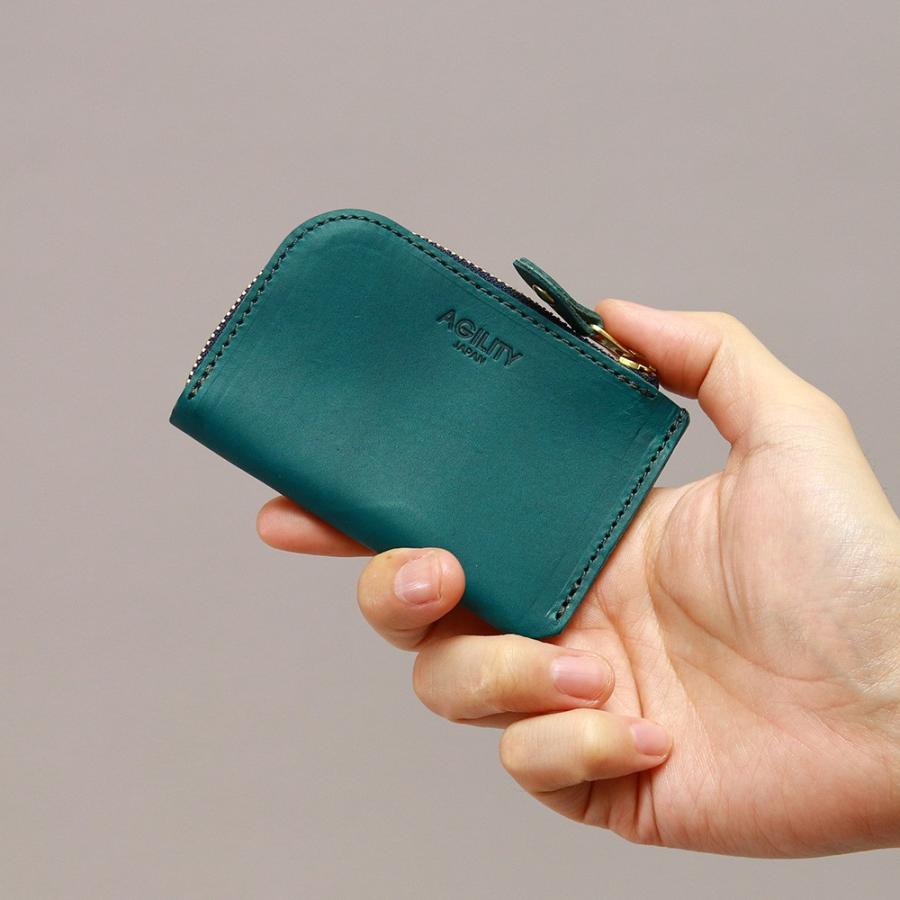 【ネコポス】財布 極小財布 コインケース 小銭入れ ミニ財布 コンパクト L字ファスナー AGILITY affa アジリティアッファ フラットミニ | AGILITY | 18