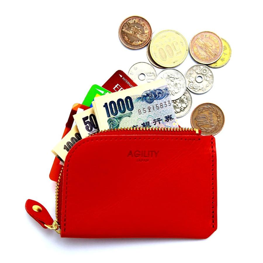 【ネコポス】財布 極小財布 コインケース 小銭入れ ミニ財布 コンパクト L字ファスナー AGILITY affa アジリティアッファ フラットミニ | AGILITY | 28