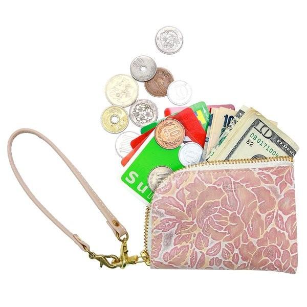 【ネコポス】レディース コインケース 花柄 型押し 本革 小銭入れ レザー カードケース AGILITY affa アジリティアッファ アルジャン[M便 3/3] | AGILITY | 13