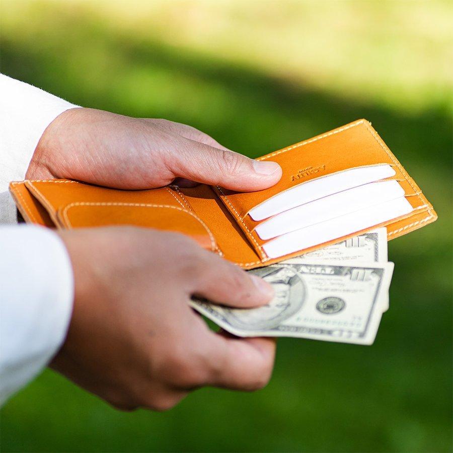 二つ折り財布 折財布 財布 定番 ベーシックデザイン シンプル 革 本革 レザー 栃木レザー AGILITY affa アジリティアッファ リシェス | AGILITY | 14