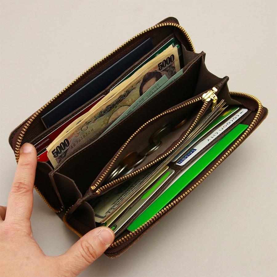 財布 長財布 革財布 ラウンドファスナー 通帳 本革 レザー 大容量  AGILITY affa アジリティアッファ グロット | AGILITY | 16