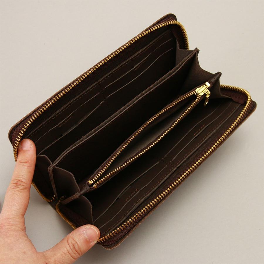 財布 長財布 革財布 ラウンドファスナー 通帳 本革 レザー 大容量  AGILITY affa アジリティアッファ グロット | AGILITY | 12