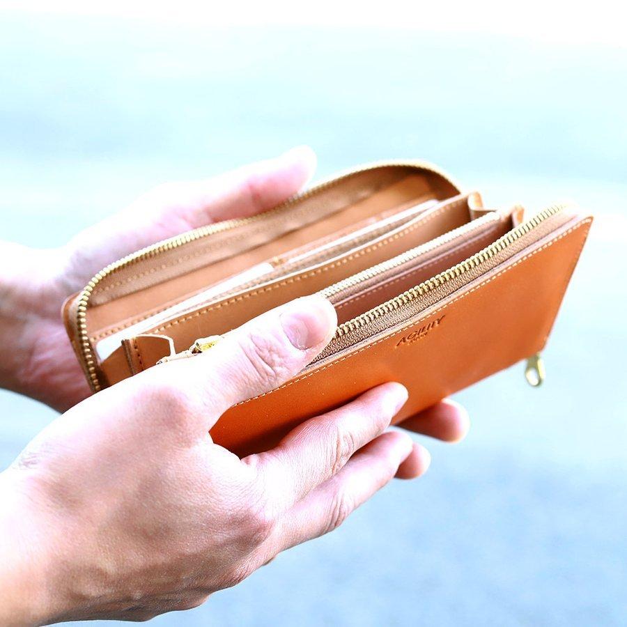 長財布 ラウンドファスナー 大容量 メンズ レディース 本革 レザー 栃木レザー AGILITY affa アジリティアッファ グロット | AGILITY | 22