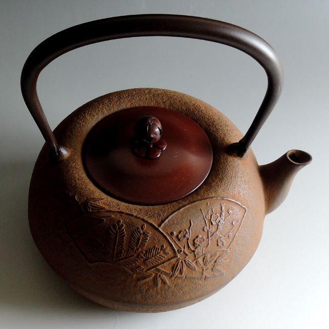 南部鉄瓶 南部鉄器 「姥口松竹梅錆色」 限定数再入荷鉄分補給 本場岩手