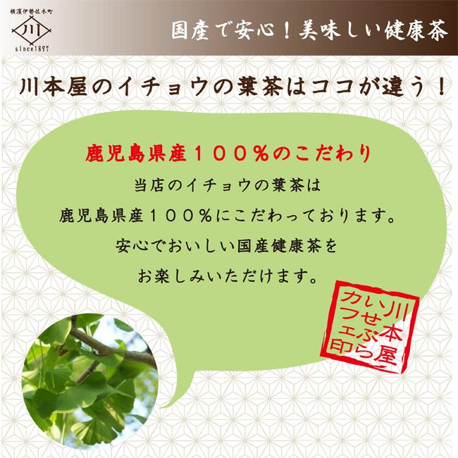 いちょう茶 イチョウの葉茶 鹿児島産 100g×5セット イチョウの 純国産｜kawamotoya｜03