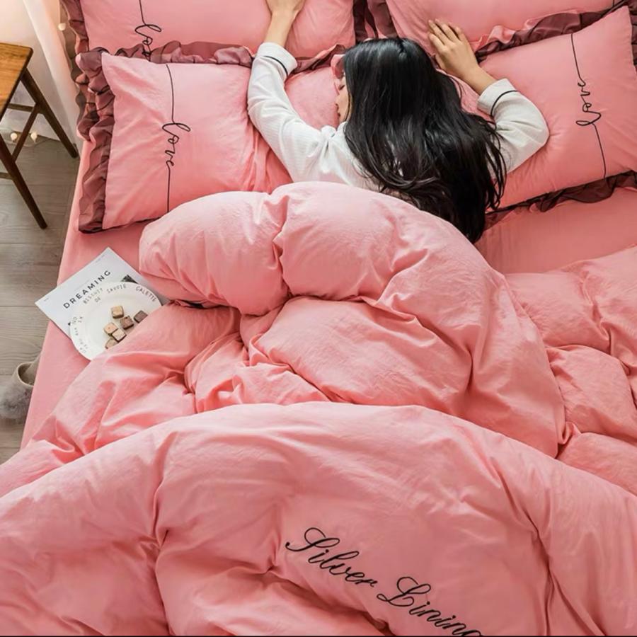 布団カバー ベッドカバー 綿 4点セット 春夏 無地 ピンク ベッドカバー 寝具セット 寝具カバー 掛け布団カバー シングル ダブル 大人 かわいい おしゃれ Kawamura 00 1005 2 川村yahoo ショップ 通販 Yahoo ショッピング