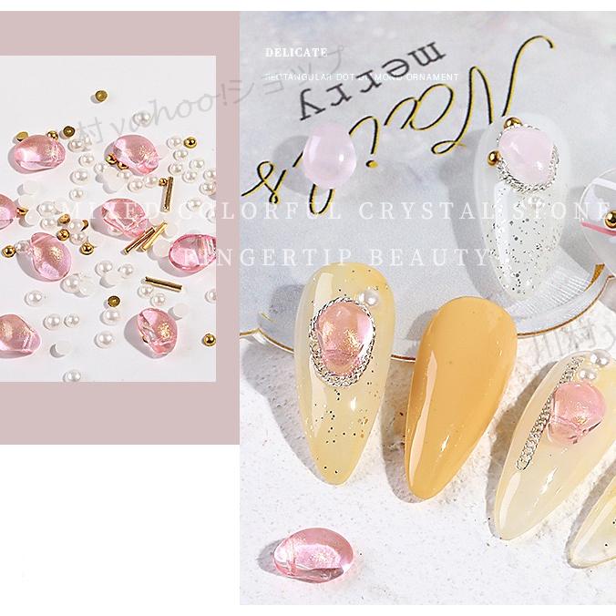 送料無料 ５個セット ネイルジュエリー ネイルパーツ ミックス 石 ストーン パール ゴージャス ネイルアート 訳あり品送料無料 ジェルネイル シンプル ゴールド自分磨き キラキラ
