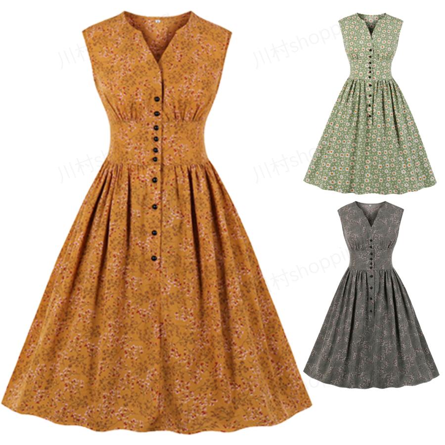 ドレスワンピース 袖なし レトロワンピース レトロ Aライン ドレス レディース フォマール 春 夏 ワンピース ロング パーティー 結婚式 披露宴 カジュアル Kawamura 00 859 2 川村yahoo ショップ 通販 Yahoo ショッピング