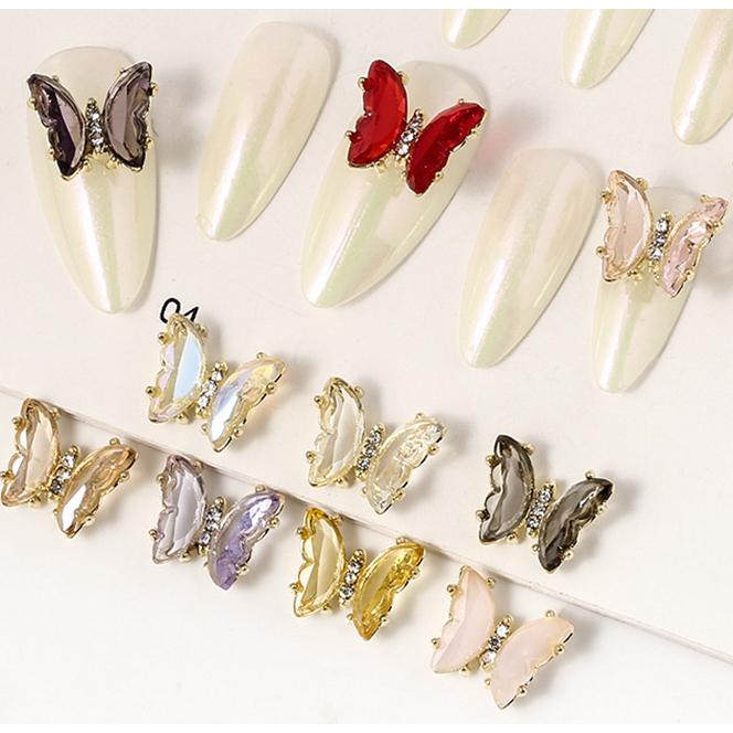 ラインストーン ネイルジュエリー ネイルアート ネイルパーツ セルフネイル キラキラ ネイル用品 蝶々 ちょうちょ 小さな立体バタフライ 選べる12色 Kawamura 00 923 2 川村yahoo ショップ 通販 Yahoo ショッピング