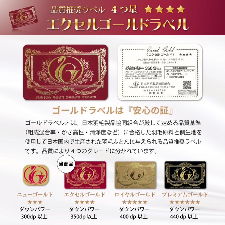 羽毛布団 シングル 冬用 ホワイトダックダウン85％ 増量1.3kg 60サテン