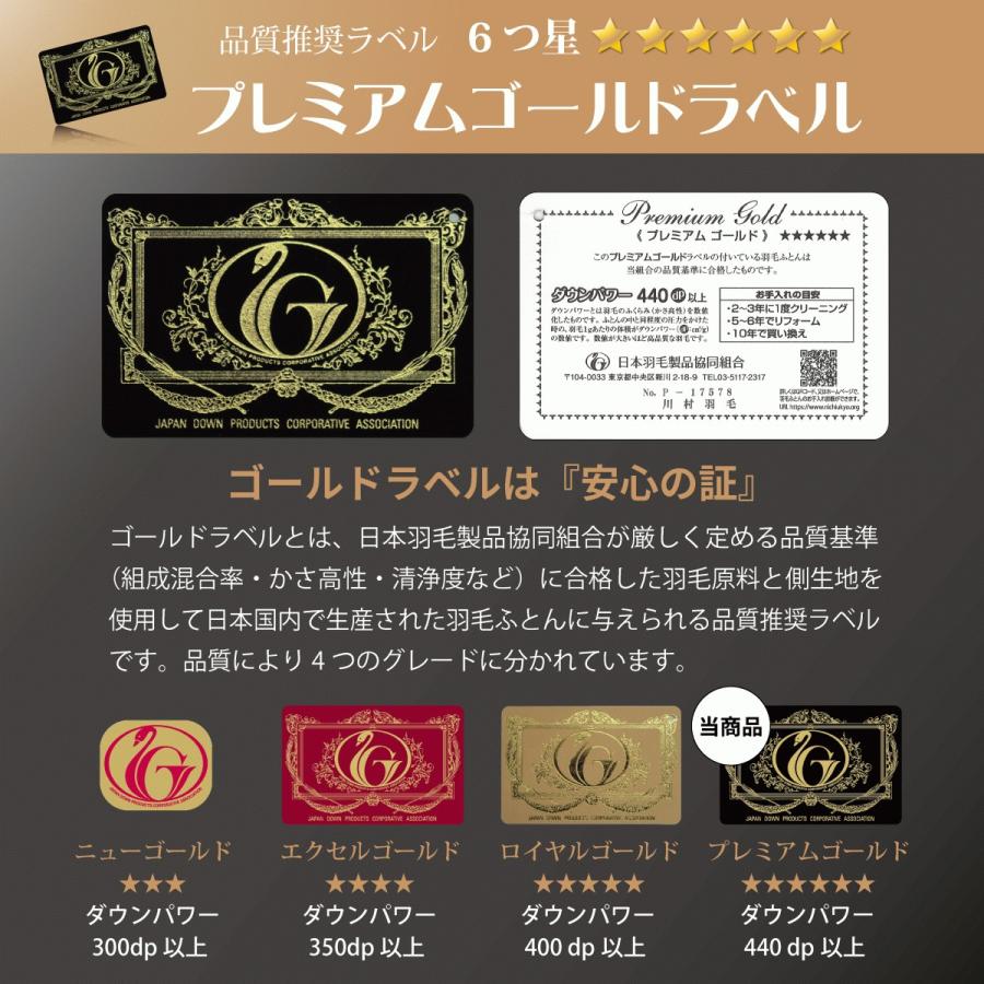 羽毛布団 シングル 冬用 日本製 マザーグースダウン95％ 増量1.2kg
