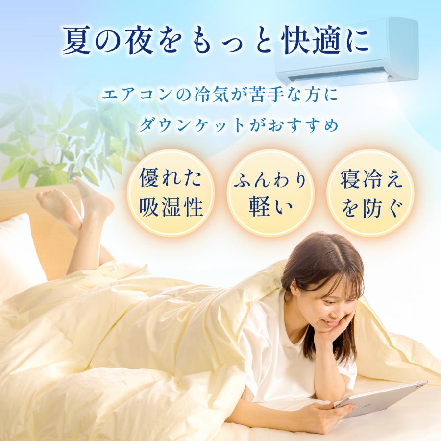 羽毛布団 肌掛け ダブル 洗える 日本製 春用 夏用 ホワイトダック