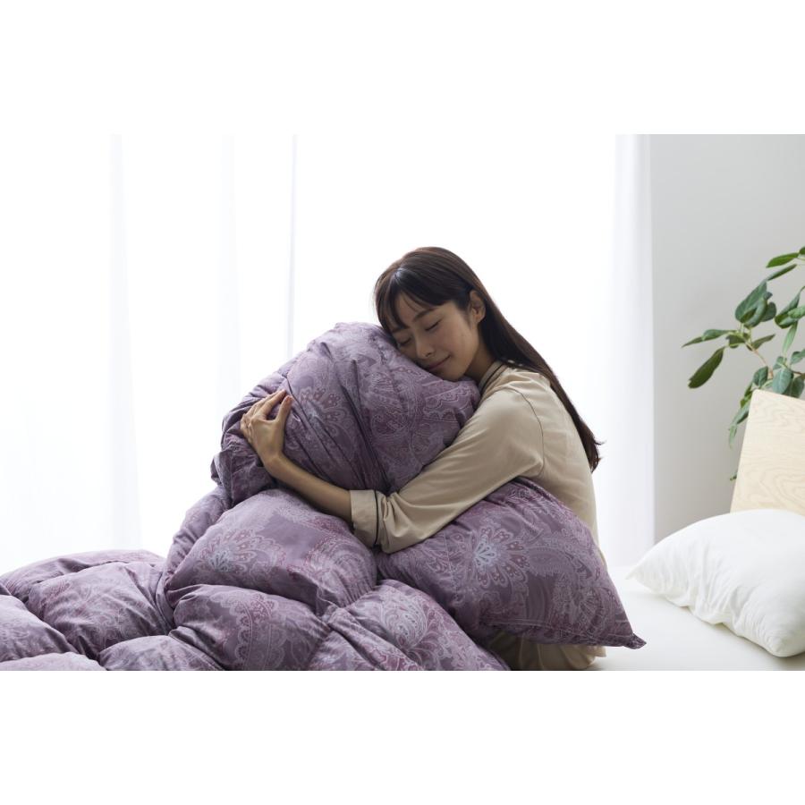 羽毛布団 シングル 冬用 日本製 ホワイトダックダウン93% 蓄熱保温  