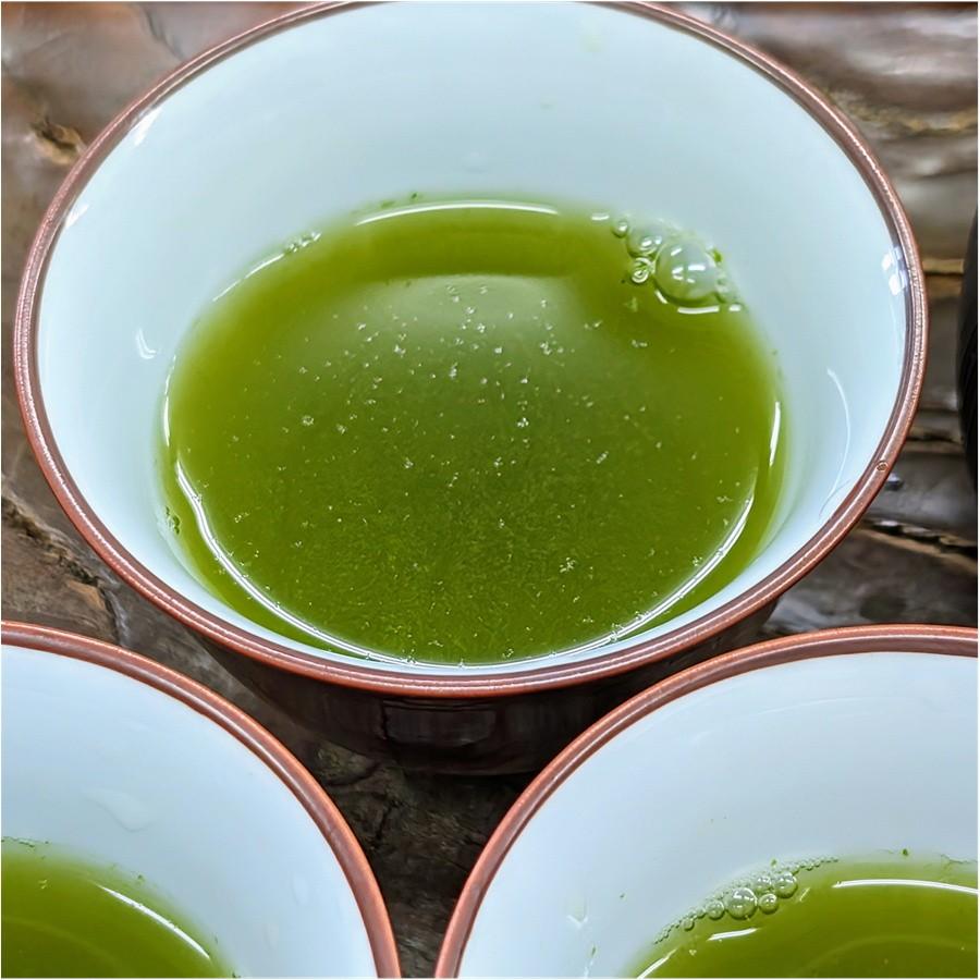 新茶 2024年産 知覧茶 深蒸し 高級 鹿児島極上煎茶100g ゆたかみどり品種 老舗 日本茶 茶葉 水出し可 粗供養｜kawamuraen｜08