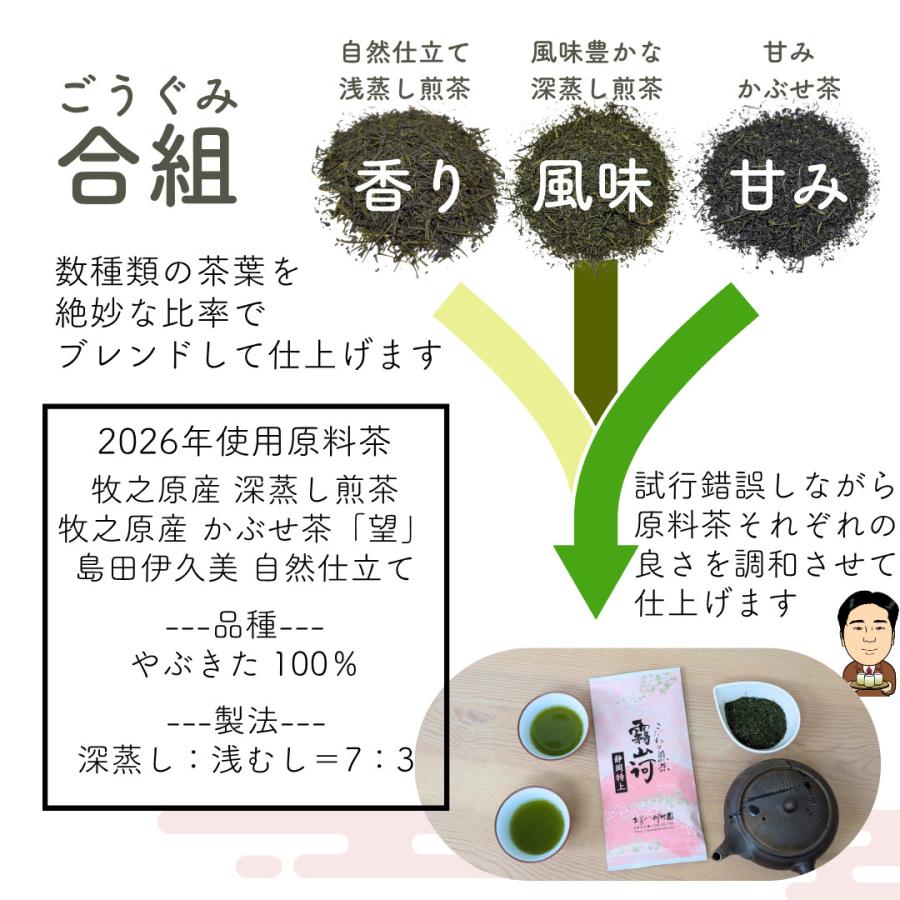 新茶 お茶 お茶の葉 静岡茶 「霧山河 静岡特上」100g×5袋 お徳用セット