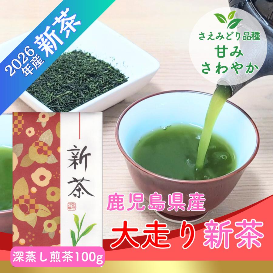 新茶 2026 鹿児島大走り 極上新茶 100g 知覧茶 深蒸し煎茶 さえみどり