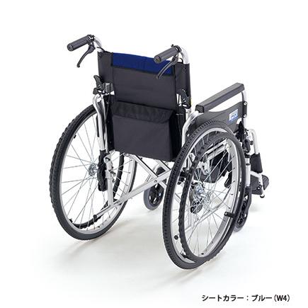 車いす 【MiKi】BAL-3 自走介助兼用 多機能車椅子 シートカラーブルー