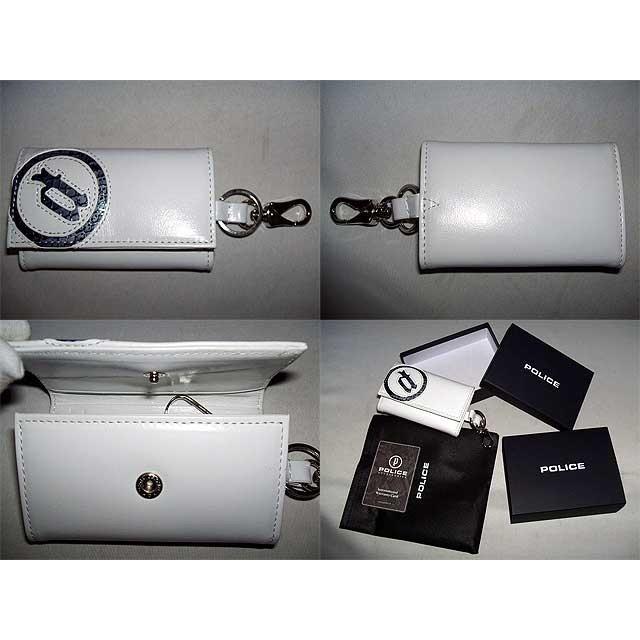 POLICE（ポリス） スムース牛革＆パイソン型押し キーケース 0511