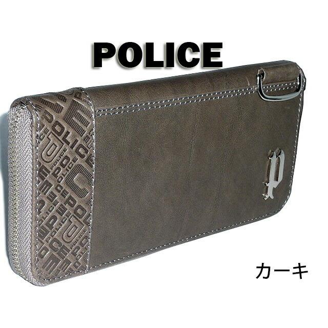 POLICE（ポリス） メンズ イタリアンヌメシリーズ ラウンドファスナー