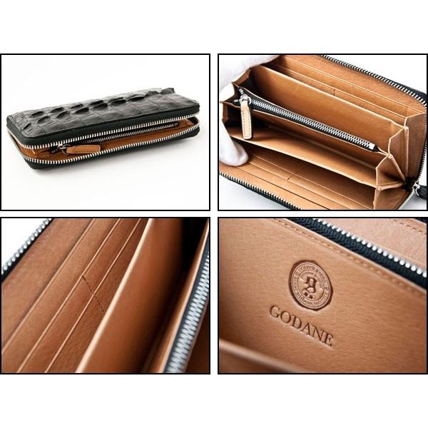 ★ゴダンspcw8071cpbk カイマンクロコテール両面ラウンド長財布 ゴダン GODANE spcw8071cp カイマン クロコテール 両面ラウンド