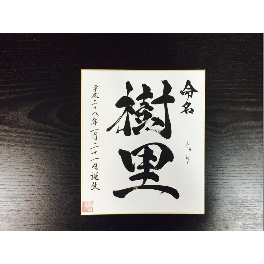 小色紙 命名書 揮毫料 色紙代込 : 川村書道 - 通販 - Yahoo!ショッピング