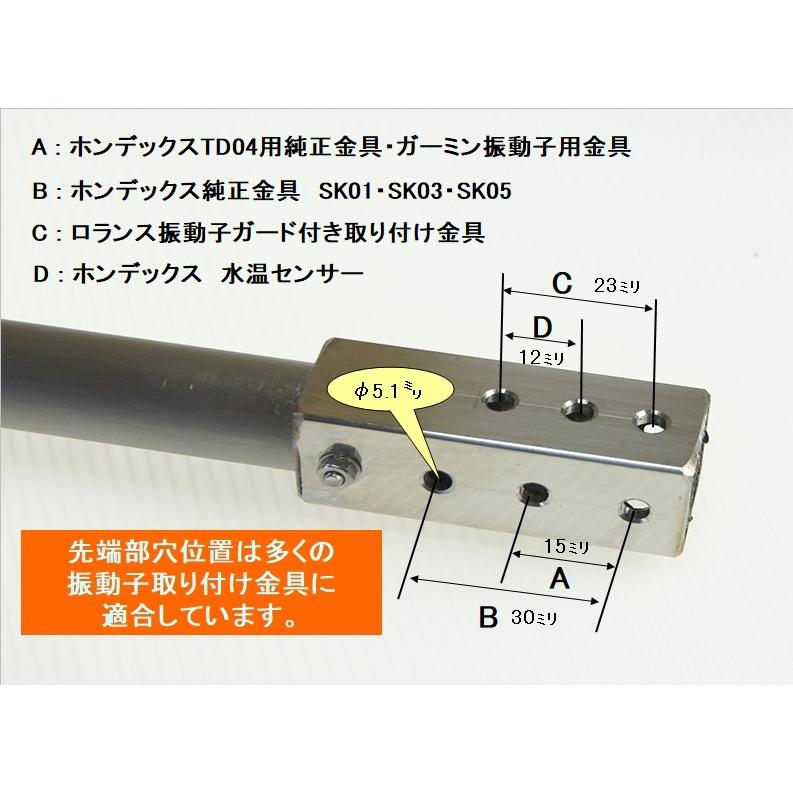 ローランス Lowrance Hondex Garmin 万能パイプ センサークランプ 