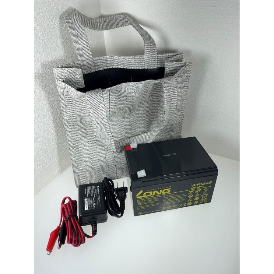 WP12-12 魚探 電動用 EVAバッグ・バッテリー充電器セット12V12Ah Amazon.co.jp: WP12-12 魚探 電動リール用バッテリー 充電器セット