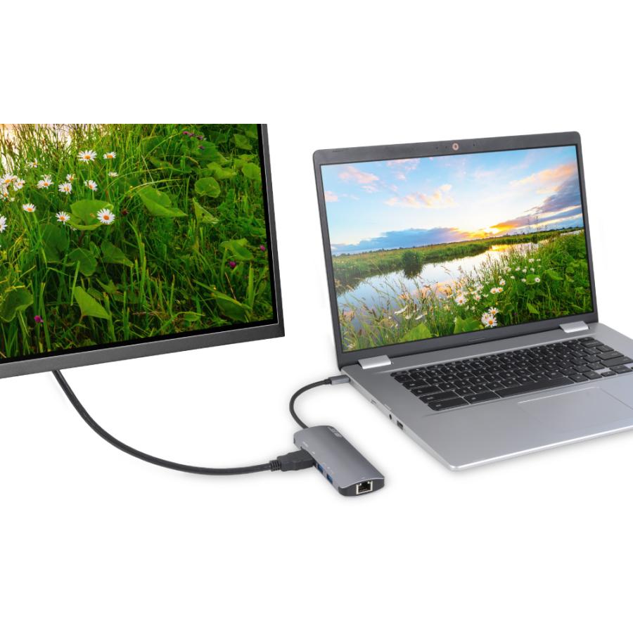 5in1 ドッキングステーション USB Type-C HDMI 有線LAN ネットワーク接続 映像出力 充電 USB3.2 Gen1対応USBポート搭載 GH-MHC5A-SV/3749/送料無料メール便｜kawanetjigyoubu｜07