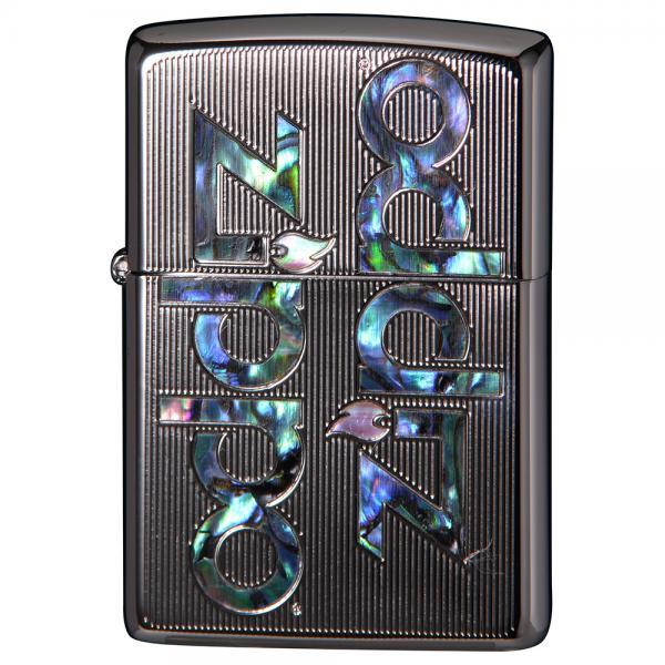 ジッポー オイルライター SHELL INLAY ZIPPO LOGO/プラチナ 両面エッチング 貝貼り 2PTK-LOGO&ギフトボックス ...