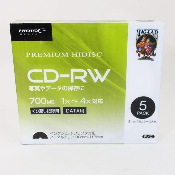 CD-RW 繰り返しデータ用 1-4倍速 5mmスリムケース入り5枚パック HIDISC HDCRW80YP5SC/0737ｘ６個セット/卸｜kawanetjigyoubu｜04