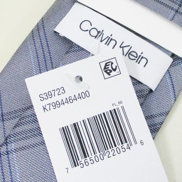 k ネクタイ カルバンクライン Calvin Klein シルク系 ネクタイ　k7994464400ブルーグレイ系/送料無料メール便 ポイント消化｜kawanetjigyoubu｜04