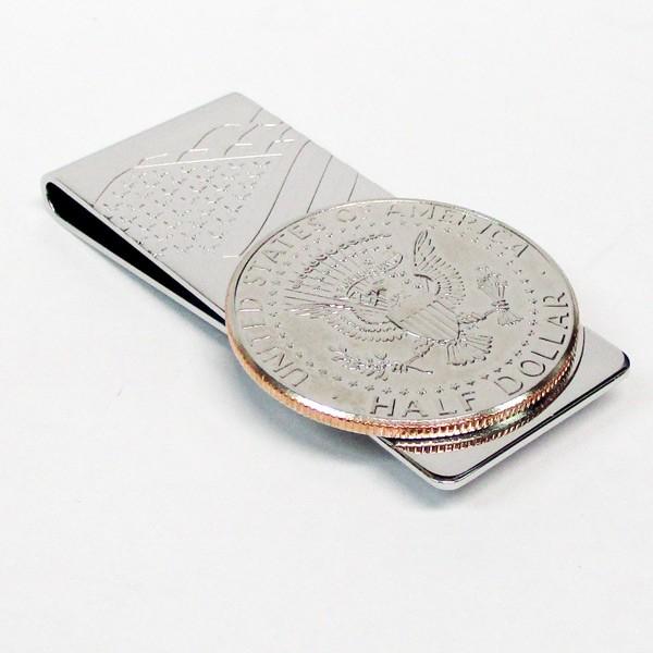 マネークリップ ハーフダラー バック 日本製/送料無料