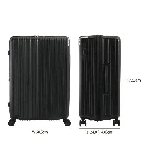 【ポイント10倍】日本製 スーツケース 手荷物預け無料サイズ  ソリッドナイト 104L ALI-075-28W  拡張機能 静音ダブルキャスター ホイールロック |  | 11