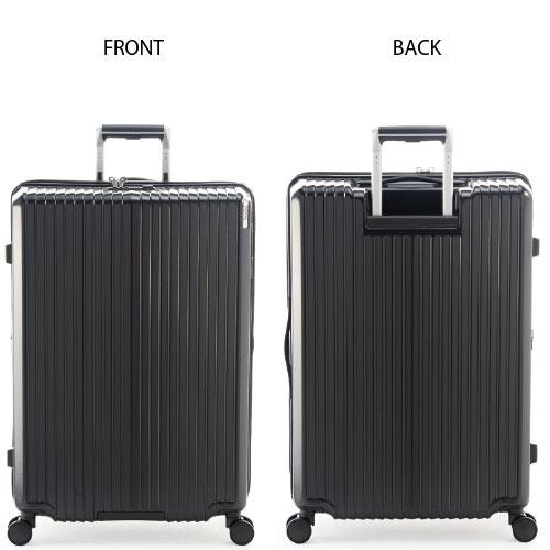 【ポイント10倍】日本製 スーツケース 手荷物預け無料サイズ  ソリッドナイト 104L ALI-075-28W  拡張機能 静音ダブルキャスター ホイールロック |  | 02